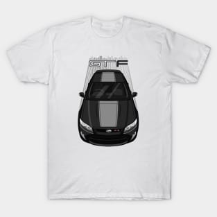 Ford Falcon GT-F 351 - Black - Silver Stripe T-Shirt